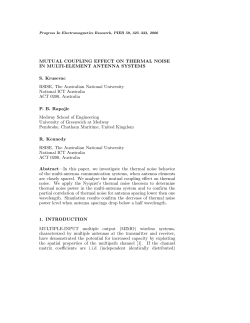 MUTUAL COUPLING EFFECT ON THERMAL NOISE IN MULTI