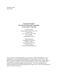 The Effects of Increased Competition on the Gender Wage Gap