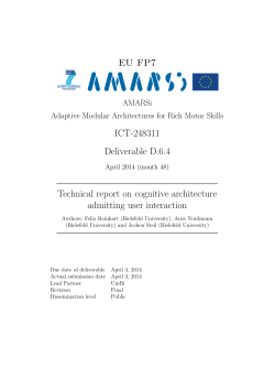 Technical Report on cognitive architecture