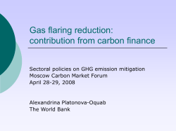 Gas flaring reduction: contribution from carbon