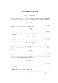 Second moment method