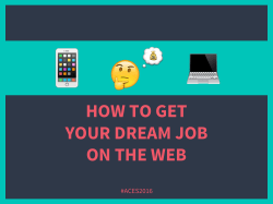 HOW TO GET YOUR DREAM JOB ON THE WEB