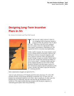 Designing Long-Term Incentive Plans in JVs