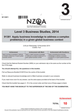 Level XSubject (9) 2014