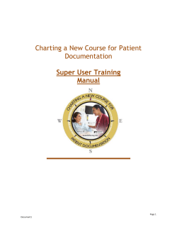 Super User Training Manual Set Up