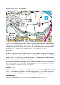 Ramblers Trafford Group - &ldquo;Vegetation Walk 1&rdquo; Notes: (a) the map