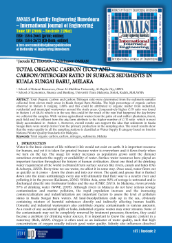 total organic carbon (toc) and carbon/nitrogen ratio in surface