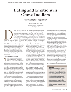 Eating and Emotions in Obese Toddlers