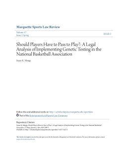 Should Players Have to Pass to Play?: A Legal Analysis of