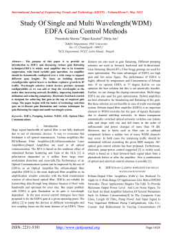 Study Of Single and Multi Wavelength(WDM) EDFA Gain