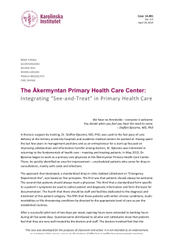 The &Aring;kermyntan Primary Health Care Center