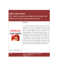 ADF Code Corner: How-to create a tree table from a single