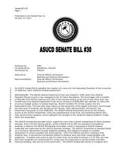 Presented to the Senate floor on