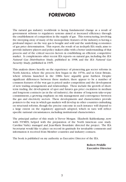 Natural Gas Pricing 1998 - Regulation Body of Knowledge