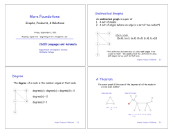 More Foundations: Graphs, Products, and