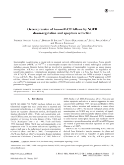 Overexpression of hsa-miR-939 follows by NGFR down