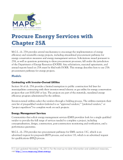 Procure Energy Services with Chapter 25A