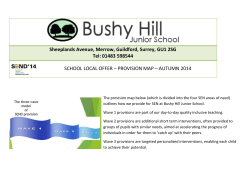 Provision Map  - Bushy Hill Junior School