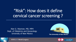 “Risk”: How does it define cervical cancer screening