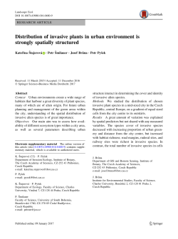 Distribution of invasive plants in urban environment is strongly