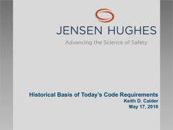 Historical Basis of Today`s Code Requirements