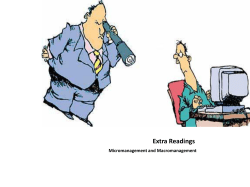 Micromanagement and Macromanagement Extra Readings 1