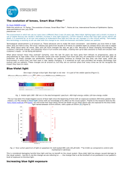 The evolution of lenses, Smart Blue Filter&trade; Blue