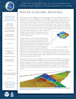 water column mapping.indd - The Center for Coastal and Ocean