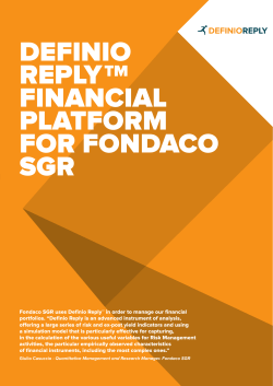 Definio Reply&trade; financial platform per Fondaco SGR
