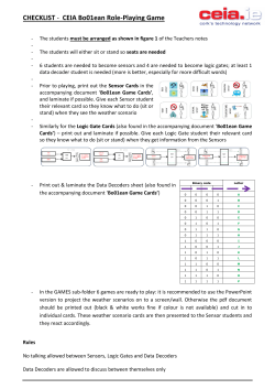 CHECKLIST - CEIA Bo01ean Role