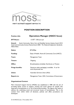 MERRI OUTREACH SUPPORT SERVICE