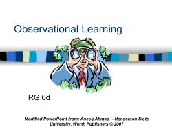 Observational Learning