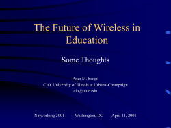 The Future of Wireless in Education