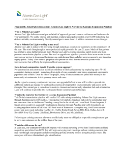 Frequently Asked Questions about Atlanta Gas Light`s Northwest