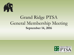 PowerPoint - Grand Ridge PTSA