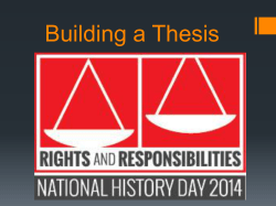 Building a Thesis