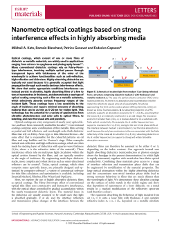 Nanometre optical coatings based on strong interference effects in