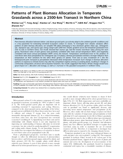Patterns of Plant Biomass Allocation in Temperate