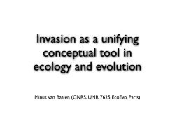 Invasion as a unifying conceptual tool in ecology and