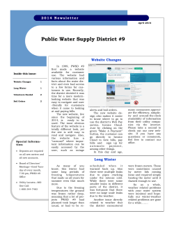 Public Water Supply District #9 - PWSD9 | Public Water District 9