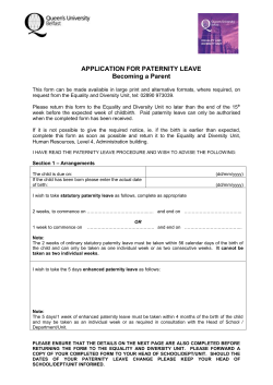 Paternity Leave Form