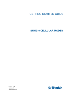 SNM910 Cellular Modem Getting Started Guide