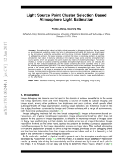 Light Source Point Cluster Selection Based Atmosphere Light