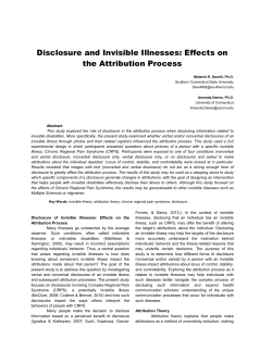 Disclosure and Invisible Illnesses: Effects on the Attribution Process