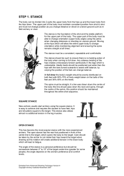 step 1. stance - Pioneer Archers