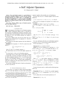 n-Self Adjoint Operators