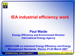 INTERNATIONAL ENERGY AGENCY AGENCE