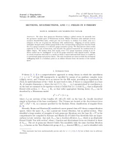 SECTIONS, MULTISECTIONS, AND U(1) FIELDS IN F