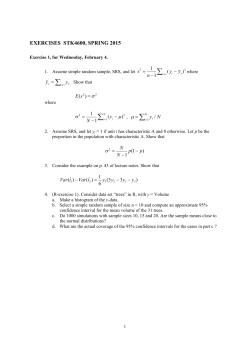 exercises stk 4600, fall 2013