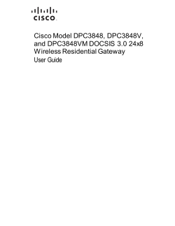 Cisco Wireless Residential Gateway - Model DPC3848